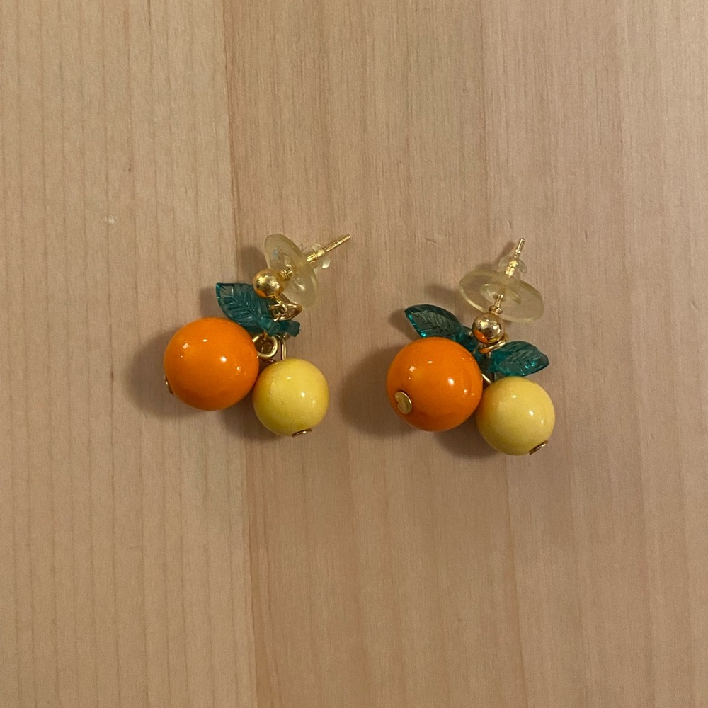 Orange and lemon earrings🍊🍋